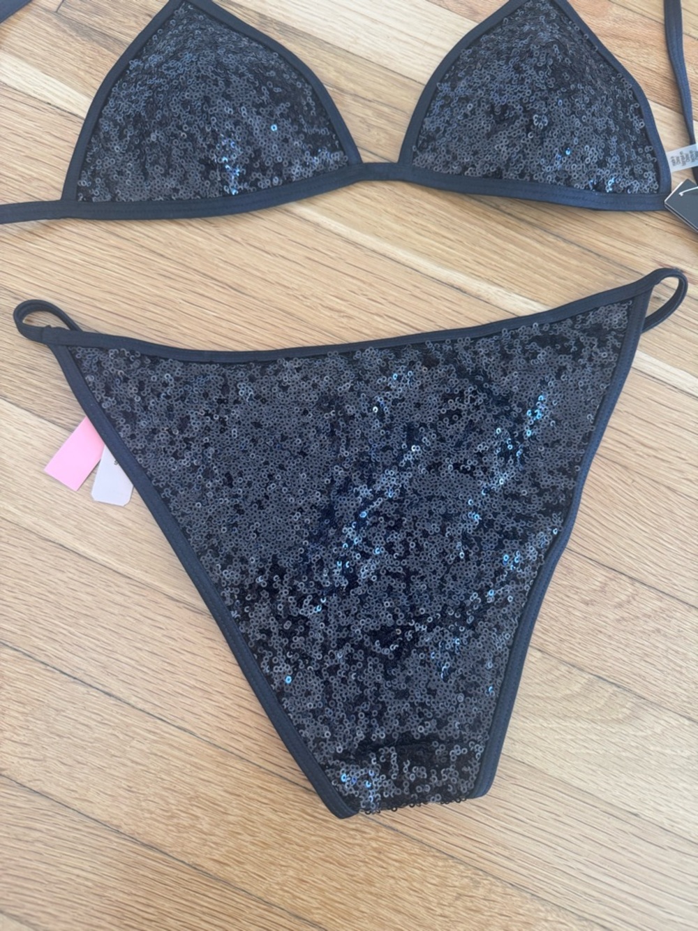 Victoria’s Secret Swim Black Sequin 2 Piece Bikini - Picture 7 of 9